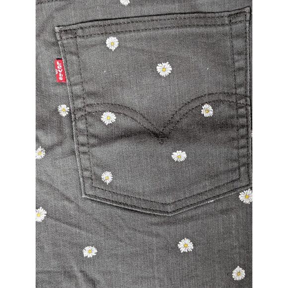 LEVI STRAUSS women's High rise Daisy print shorts black Med/Lg (30) Cottagecore - Picture 6 of 9